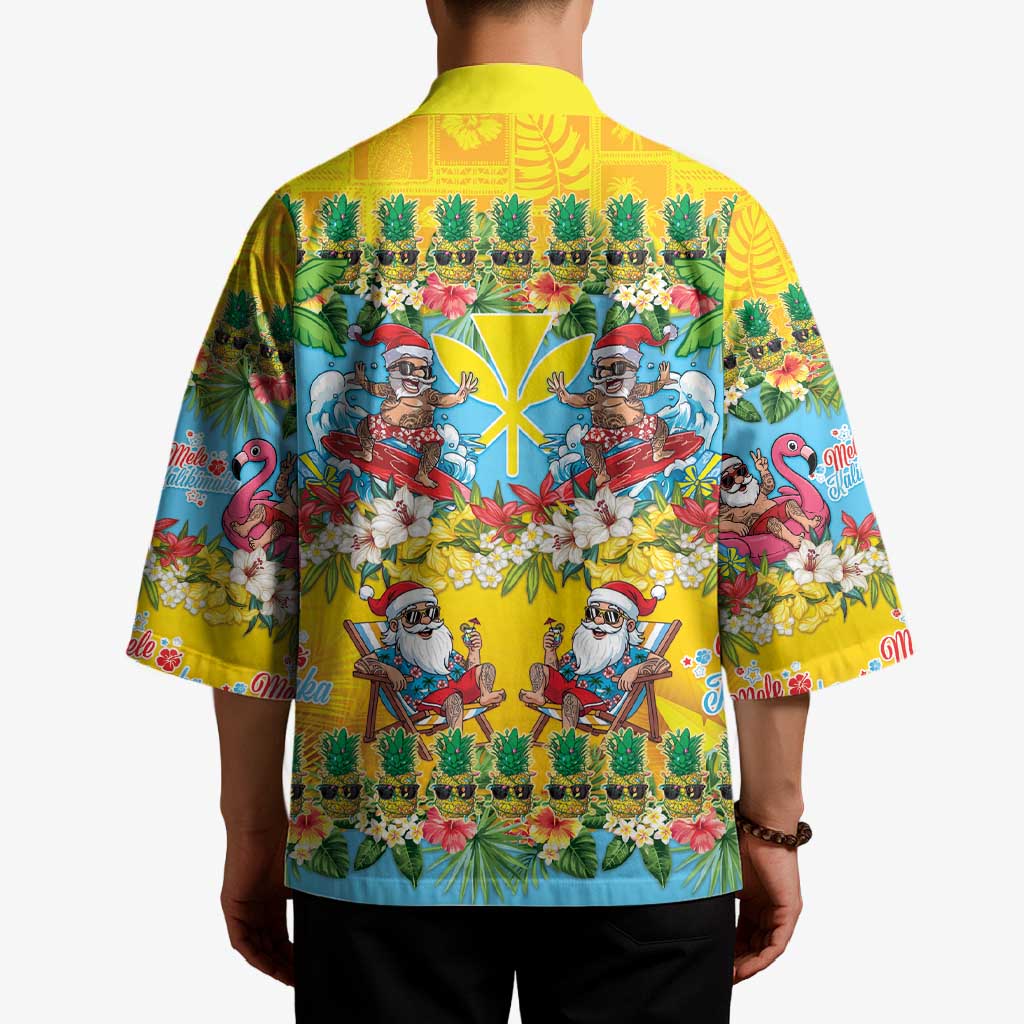 Hawaii Christmas Kimono Mele Kalikimaka Tropical Vibes LT05 - Polynesian Pride