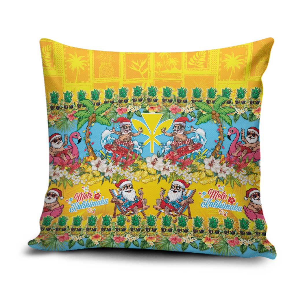 Hawaii Christmas Pillow Cover Mele Kalikimaka Tropical Vibes LT05 Colorful - Polynesian Pride