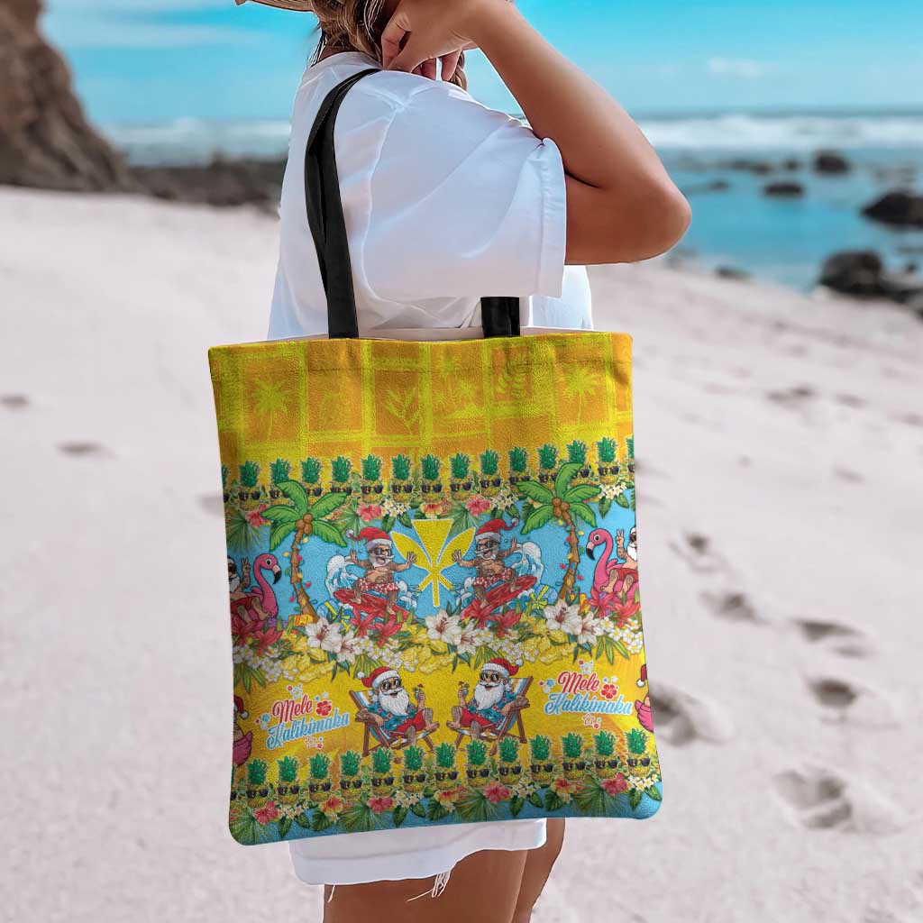 Hawaii Christmas Tote Bag Mele Kalikimaka Tropical Vibes - Polynesian Pride