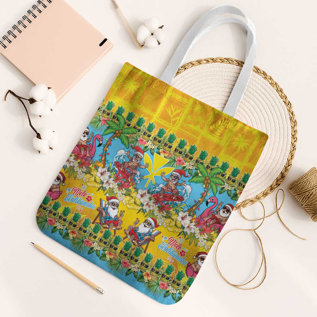 Hawaii Christmas Tote Bag Mele Kalikimaka Tropical Vibes - Polynesian Pride