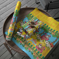 Hawaii Christmas Wrapping Paper Mele Kalikimaka Tropical Vibes - Polynesian Pride
