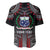 Personalised Samoa Black Saturday Baseball Jersey Samoan Warrior Tribal Pattern