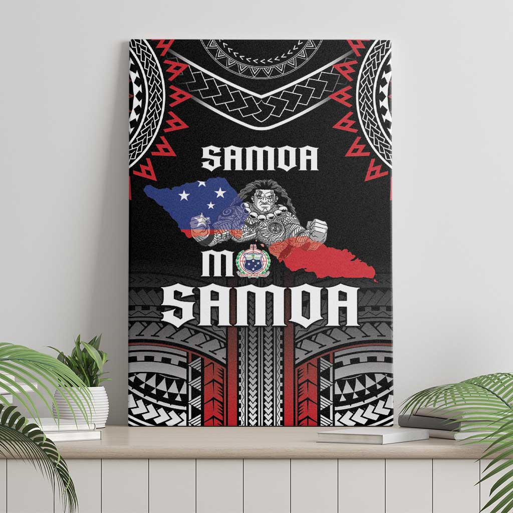 Samoa Black Saturday Canvas Wall Art Samoan Warrior Tribal Pattern LT05 - Polynesian Pride