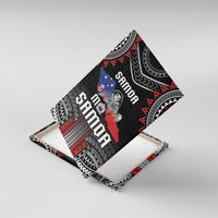Samoa Black Saturday Canvas Wall Art Samoan Warrior Tribal Pattern LT05 With Frame Black - Polynesian Pride