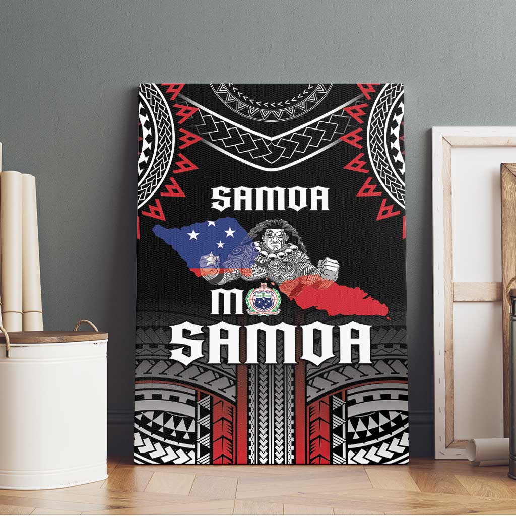 Samoa Black Saturday Canvas Wall Art Samoan Warrior Tribal Pattern LT05 - Polynesian Pride