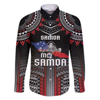 Personalised Samoa Black Saturday Family Matching Short Sleeve Bodycon Dress and Hawaiian Shirt Samoan Warrior Tribal Pattern