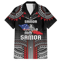 Personalised Samoa Black Saturday Hawaiian Shirt Samoan Warrior Tribal Pattern LT05 Black - Polynesian Pride