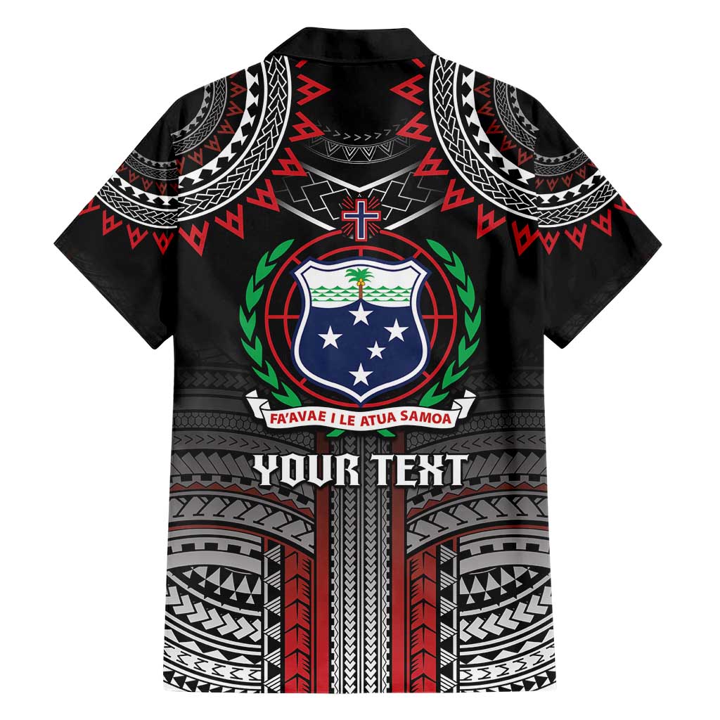 Personalised Samoa Black Saturday Hawaiian Shirt Samoan Warrior Tribal Pattern LT05 - Polynesian Pride
