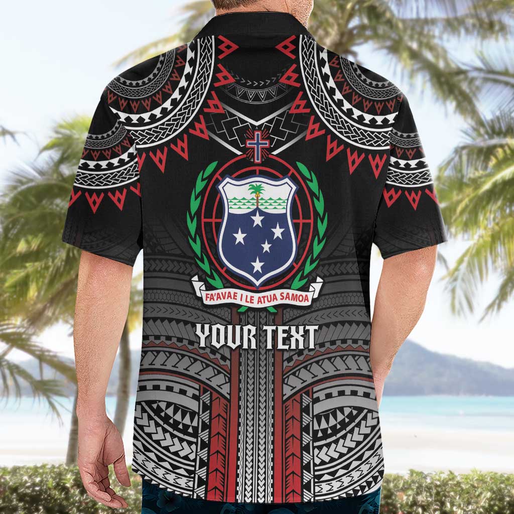 Personalised Samoa Black Saturday Hawaiian Shirt Samoan Warrior Tribal Pattern LT05 - Polynesian Pride
