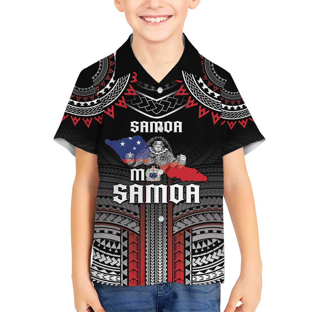 Personalised Samoa Black Saturday Hawaiian Shirt Samoan Warrior Tribal Pattern LT05 - Polynesian Pride