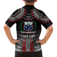 Personalised Samoa Black Saturday Hawaiian Shirt Samoan Warrior Tribal Pattern LT05 - Polynesian Pride