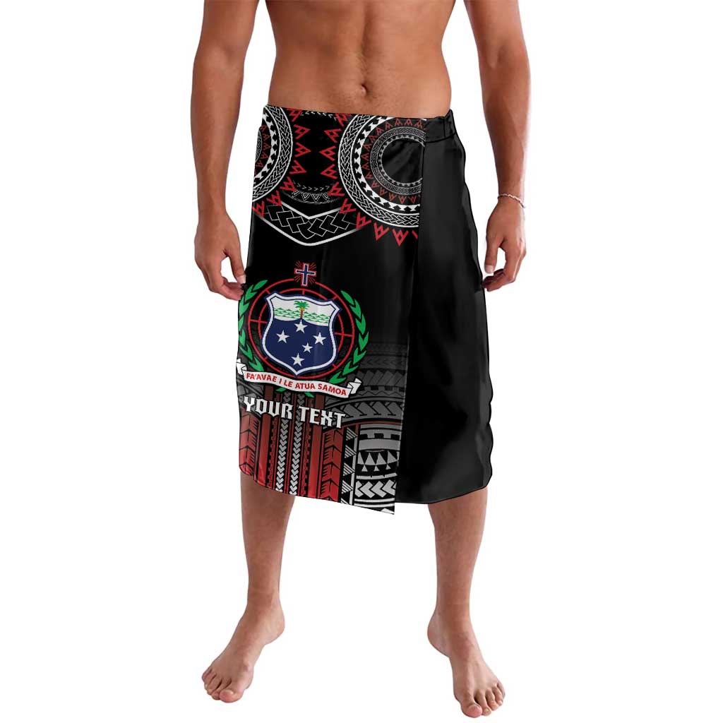 Personalised Samoa Black Saturday Lavalava Samoan Warrior Tribal Pattern