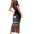 Personalised Samoa Black Saturday Short Sleeve Bodycon Dress Samoan Warrior Tribal Pattern