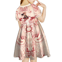 Tahiti Women's Day Kid Short Sleeve Dress With Polynesian Pattern LT05 - Polynesian Pride