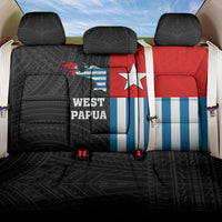 West Papua Back Car Seat Cover Polynesian Pattern With Coat Of Arms LT05 One Size Blue - Polynesian Pride
