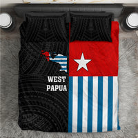 Personalised West Papua Bedding Set Polynesian Pattern With Coat Of Arms