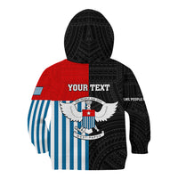 Personalised West Papua Kid Hoodie Polynesian Pattern With Coat Of Arms LT05 - Polynesian Pride