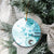 Samoa Siapo Pattern With Teal Hibiscus Ceramic Ornament