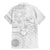 Samoa Siapo Pattern With White Hibiscus Family Matching Mermaid Dress and Hawaiian Shirt LT05 - Polynesian Pride