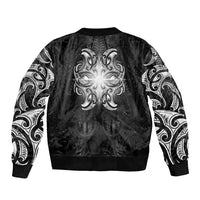 New Zealand Matariki Bomber Jacket Maori Moko Black Galaxy
