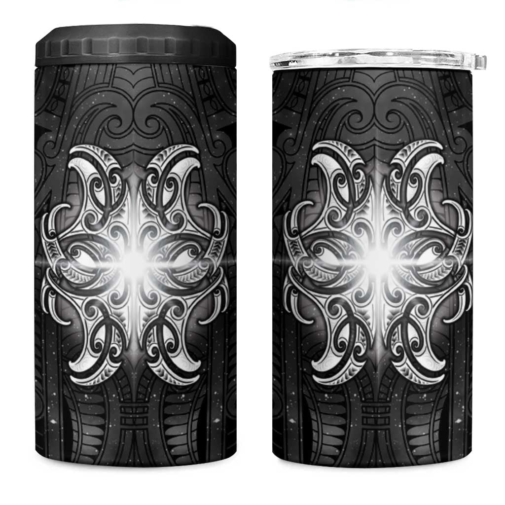 New Zealand Matariki 4 in 1 Can Cooler Tumbler Maori Moko Black Galaxy