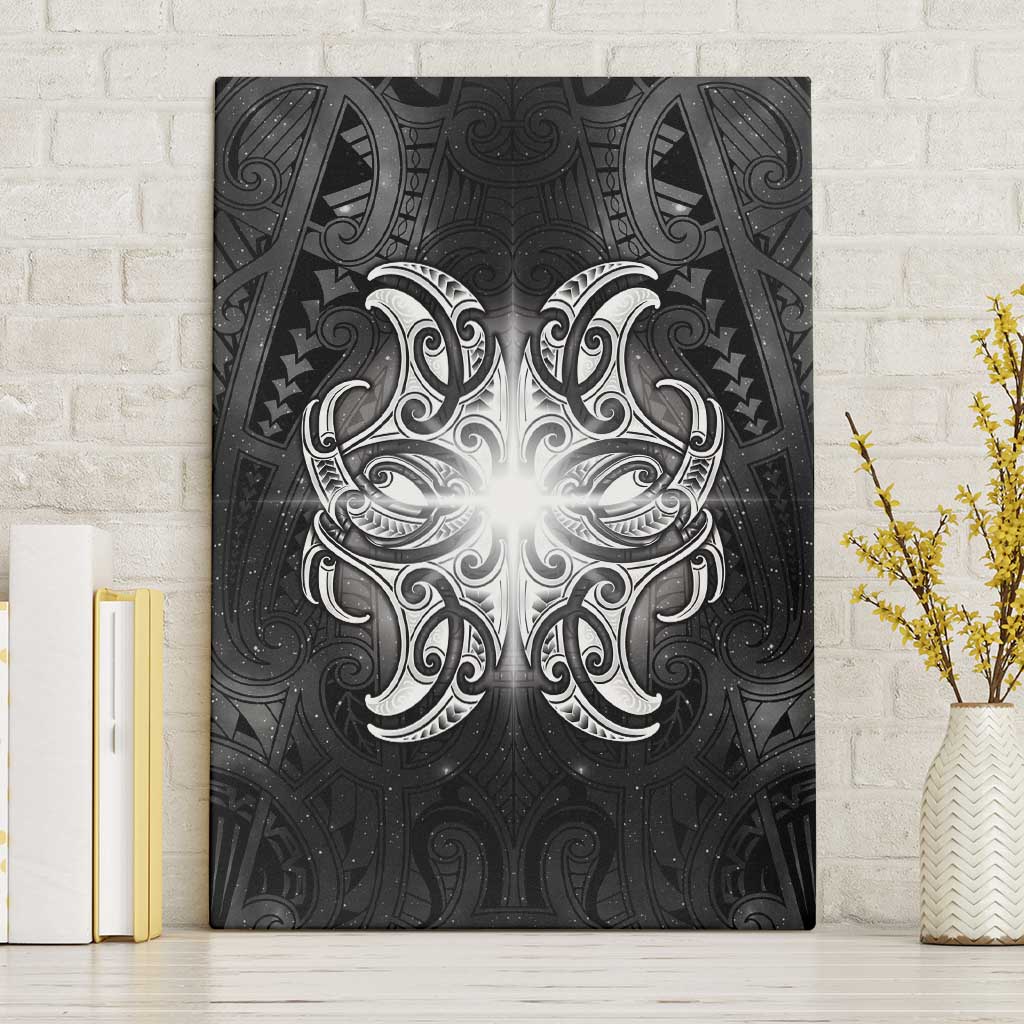 New Zealand Matariki Canvas Wall Art Maori Moko Black Galaxy LT05 Without Frame Black - Polynesian Pride