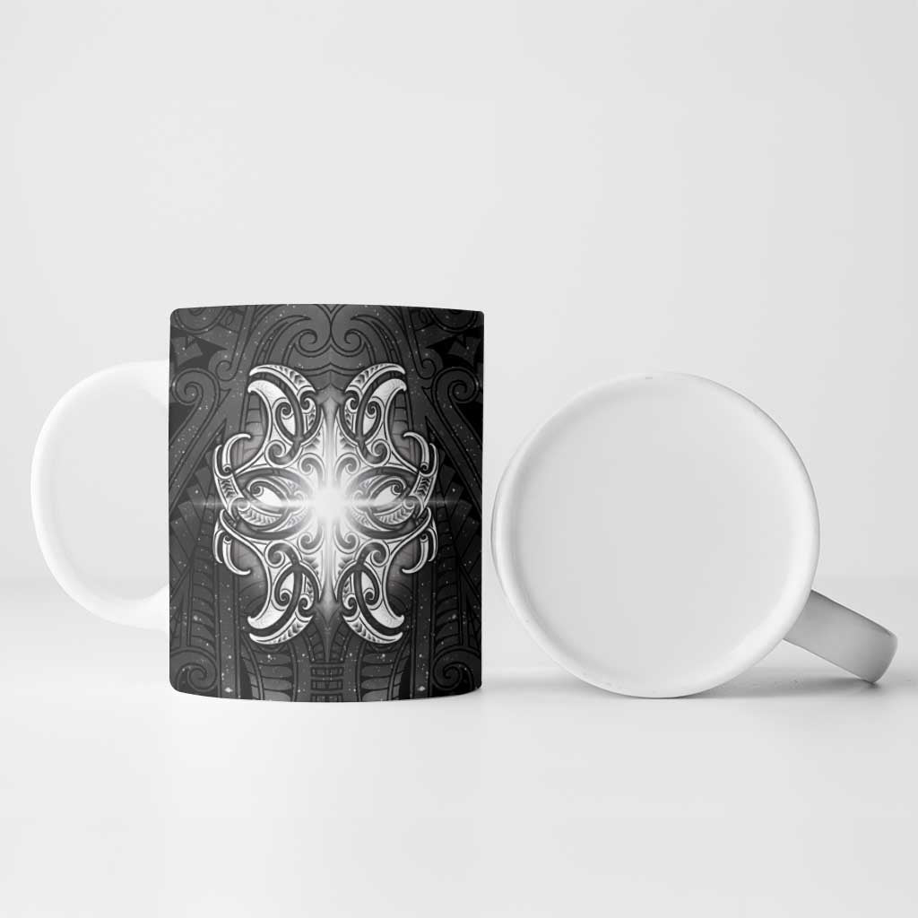 New Zealand Matariki Ceramic Mug Maori Moko Black Galaxy
