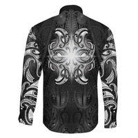 New Zealand Matariki Family Matching Summer Maxi Dress and Hawaiian Shirt Maori Moko Black Galaxy LT05 - Polynesian Pride