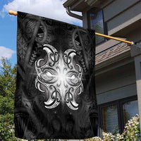 New Zealand Matariki Garden Flag Maori Moko Black Galaxy