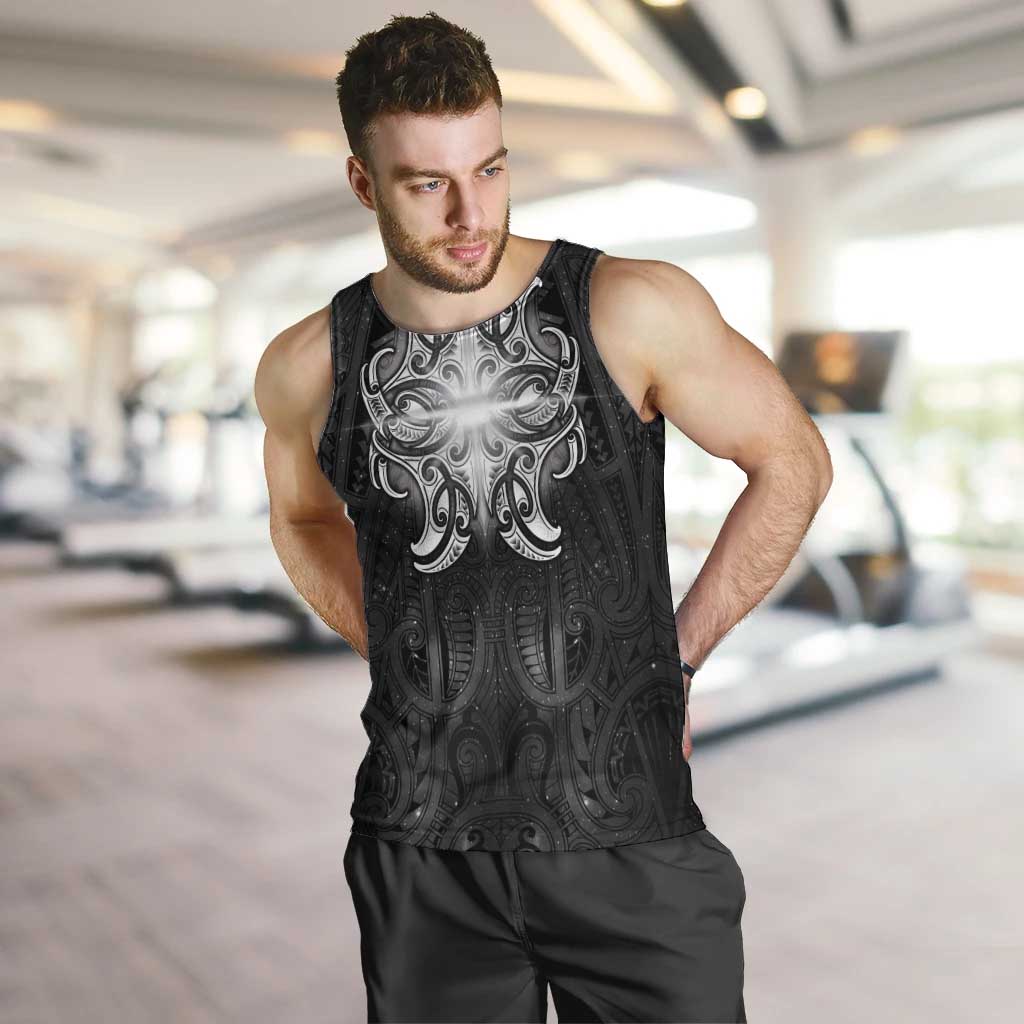 New Zealand Matariki Men Tank Top Maori Moko Black Galaxy