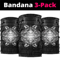 New Zealand Matariki Neck Gaiter Maori Moko Black Galaxy LT05 package One Size: 25*50cm Black - Polynesian Pride