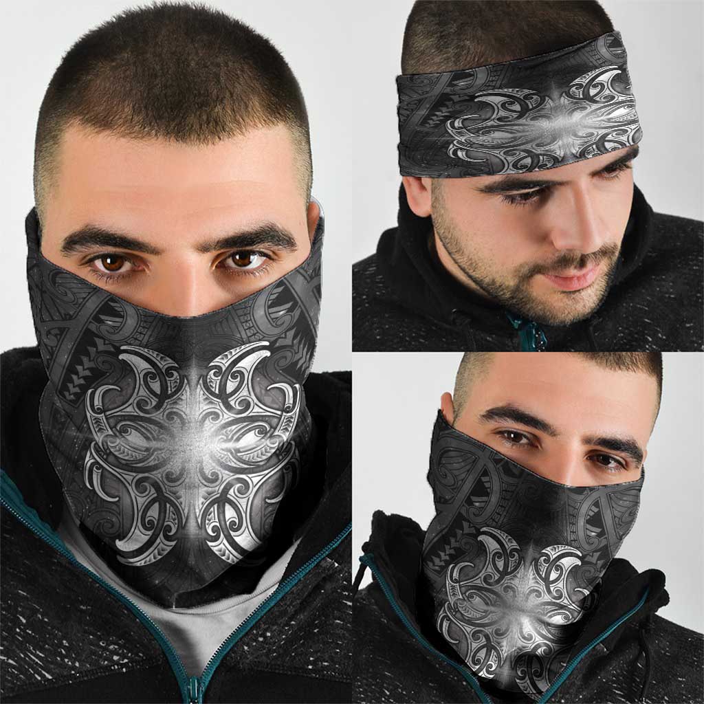 New Zealand Matariki Neck Gaiter Maori Moko Black Galaxy LT05 - Polynesian Pride