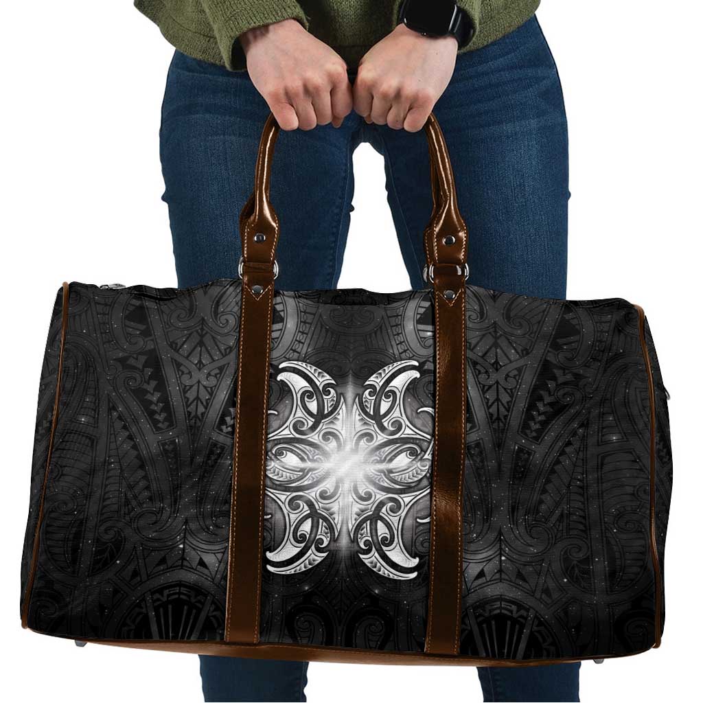 New Zealand Matariki Travel Bag Maori Moko Black Galaxy LT05 Black - Polynesian Pride