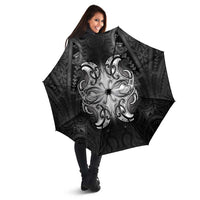 New Zealand Matariki Umbrella Maori Moko Black Galaxy LT05 - Polynesian Pride