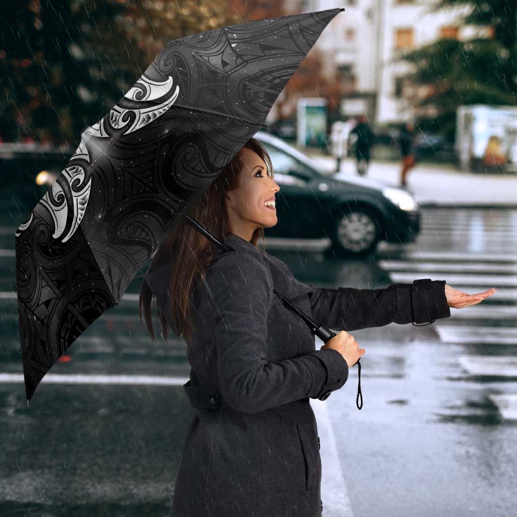 New Zealand Matariki Umbrella Maori Moko Black Galaxy LT05 - Polynesian Pride