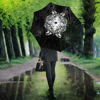New Zealand Matariki Umbrella Maori Moko Black Galaxy LT05 - Polynesian Pride