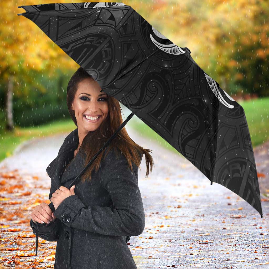New Zealand Matariki Umbrella Maori Moko Black Galaxy LT05 - Polynesian Pride