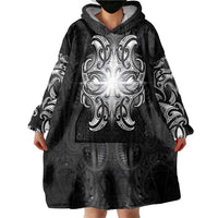New Zealand Matariki Wearable Blanket Hoodie Maori Moko Black Galaxy LT05 - Polynesian Pride