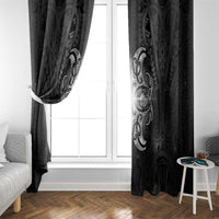 New Zealand Matariki Window Curtain Maori Moko Black Galaxy