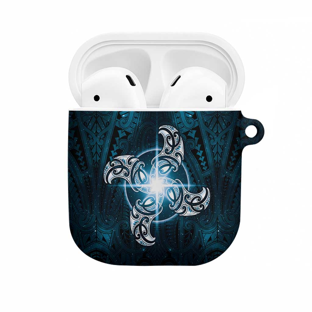 New Zealand Matariki Waita AirPods Case Maori Moko Dark Blue Galaxy