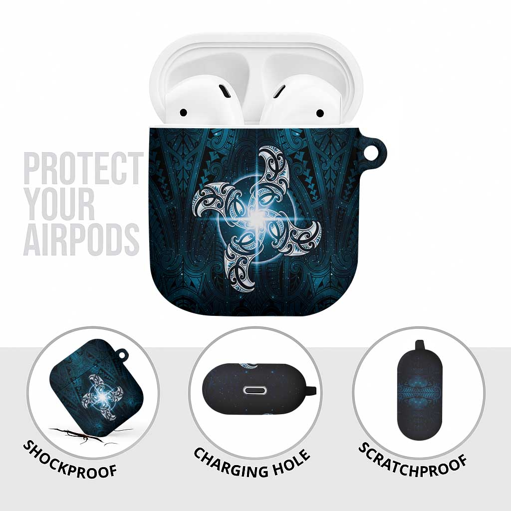 New Zealand Matariki Waita AirPods Case Maori Moko Dark Blue Galaxy