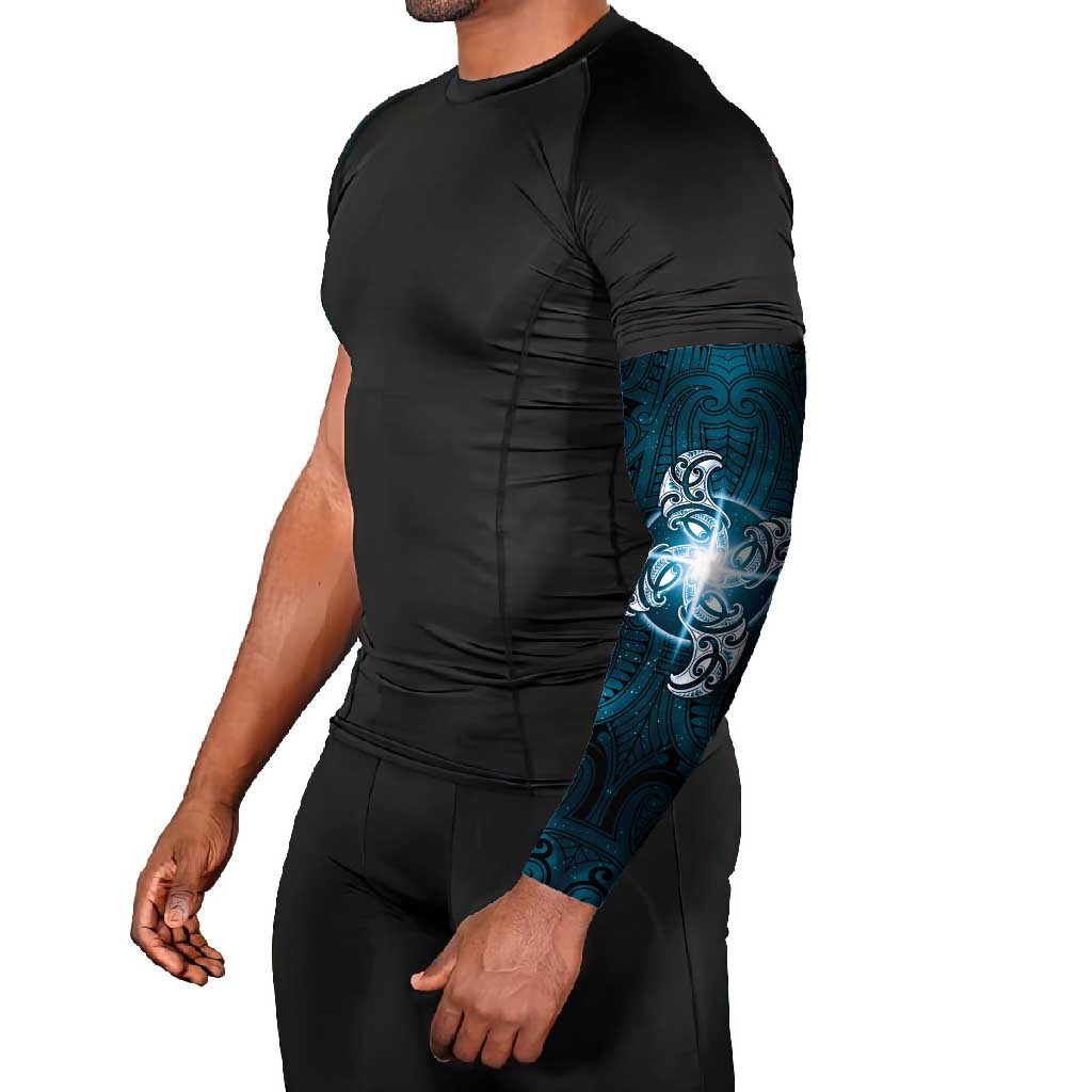 New Zealand Matariki Waita Arm Sleeves Maori Moko Dark Blue Galaxy