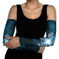 New Zealand Matariki Waita Arm Sleeves Maori Moko Dark Blue Galaxy