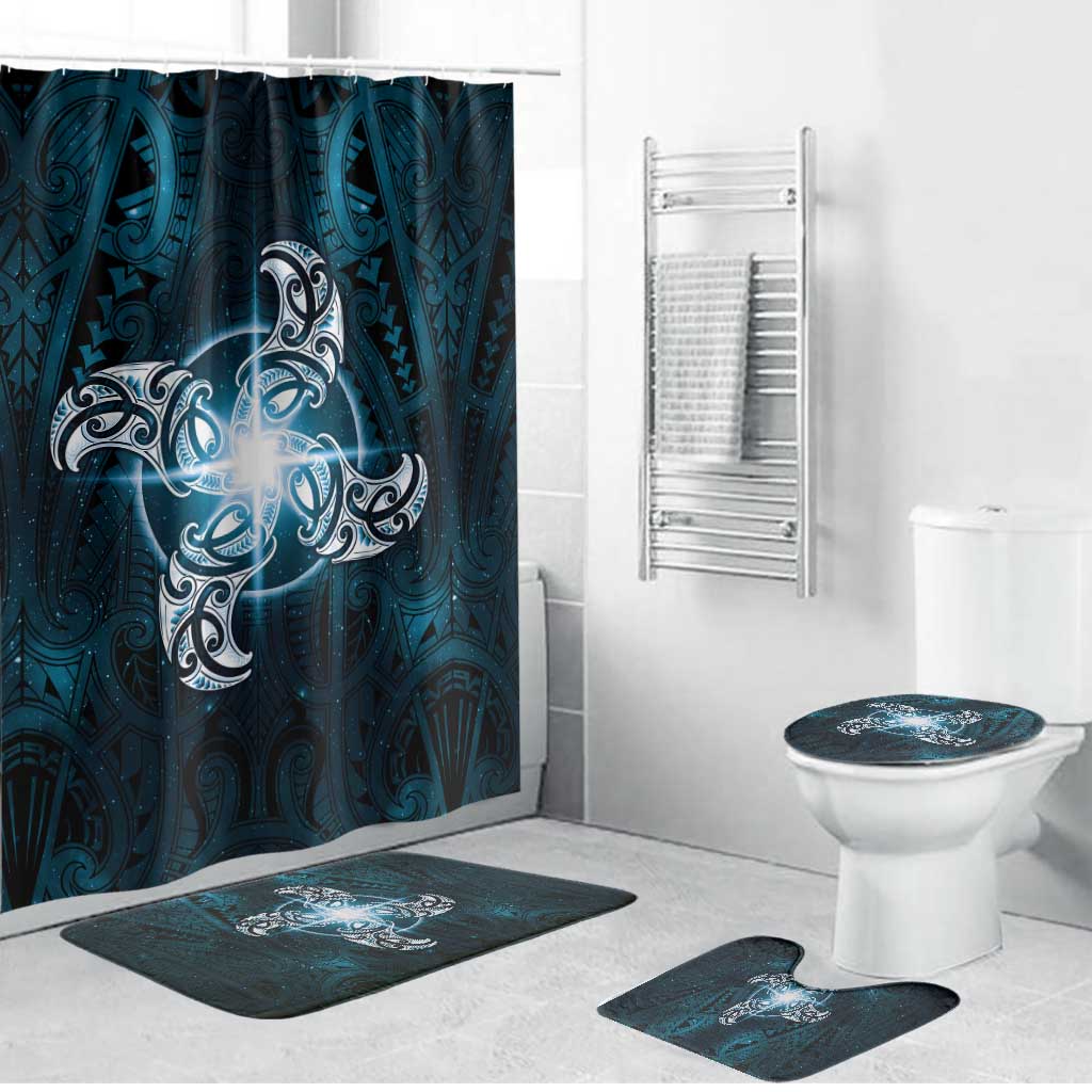 New Zealand Matariki Waita Bathroom Set Maori Moko Dark Blue Galaxy LT05 Bathroom Set (4 pcs) Blue - Polynesian Pride
