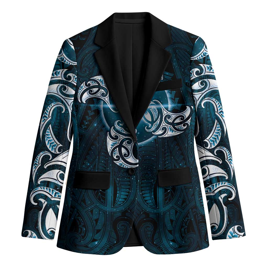 New Zealand Matariki Waita Blazer Maori Moko Dark Blue Galaxy