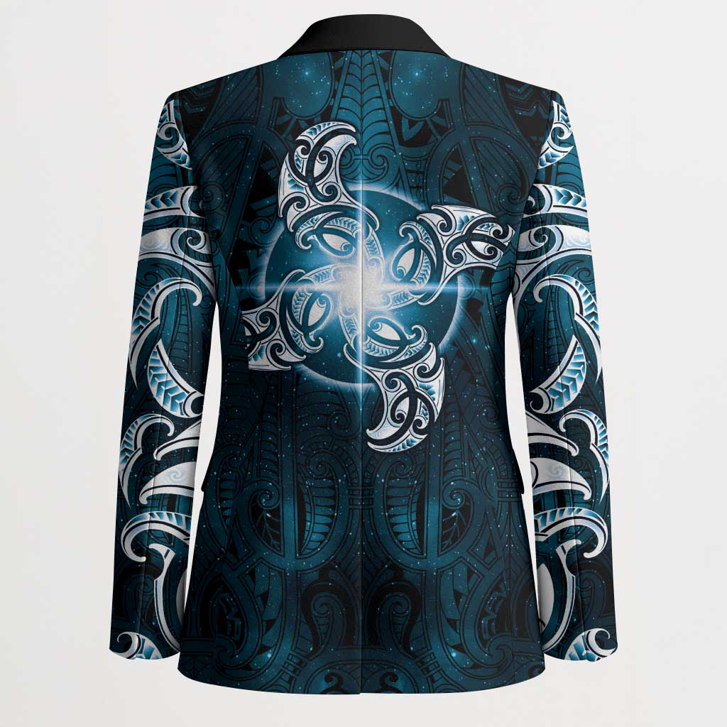 New Zealand Matariki Waita Blazer Maori Moko Dark Blue Galaxy
