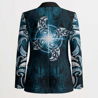 New Zealand Matariki Waita Blazer Maori Moko Dark Blue Galaxy