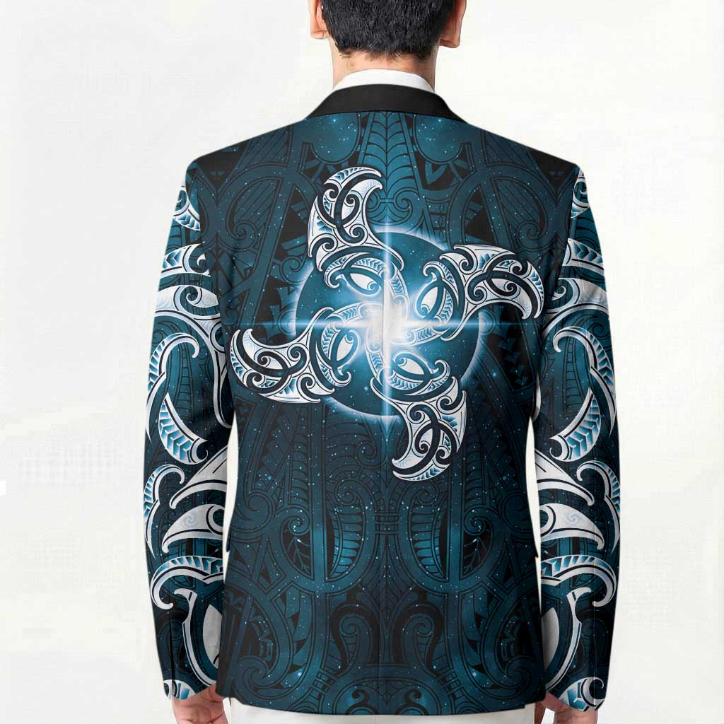 New Zealand Matariki Waita Blazer Maori Moko Dark Blue Galaxy