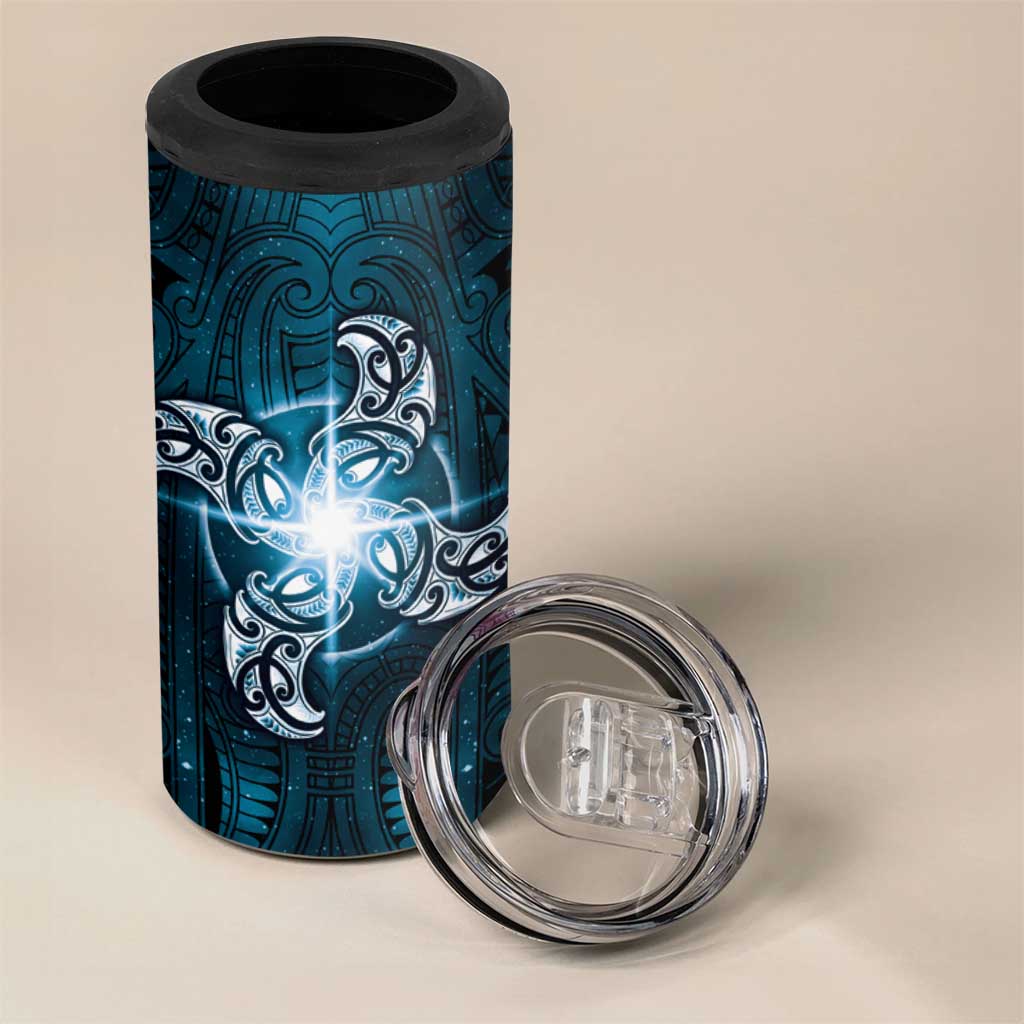 New Zealand Matariki Waita 4 in 1 Can Cooler Tumbler Maori Moko Dark Blue Galaxy LT05 - Polynesian Pride