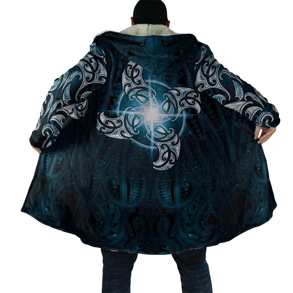 New Zealand Matariki Waita Cloak Maori Moko Dark Blue Galaxy